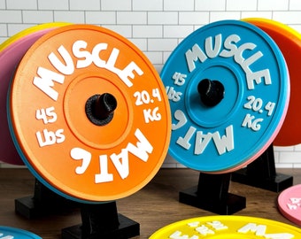 Set halteronderzetters: 3D-geprint fitnesscadeau