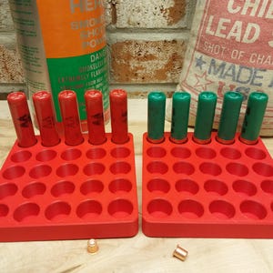 Pair of 28 Gauge Shot Shell Reloading Tray/Block 25 Shells- multiple color choices