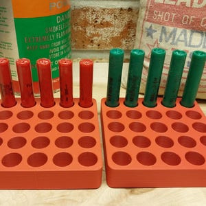 Pair of 410 Gauge Shot Shell Reloading Tray/Block 25 Shells- choose a color