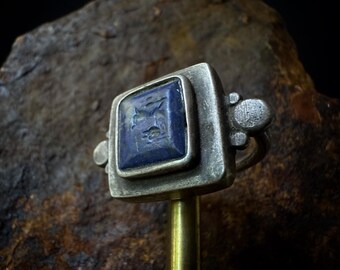 Anillo vintage de plata de ley con racimo