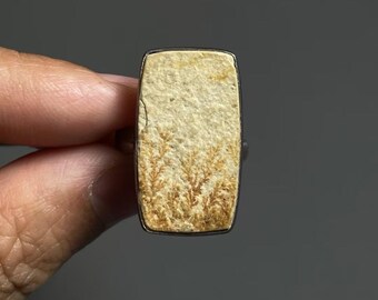 Anillo vintage de ágata dendrítica en plata de ley