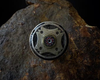 Anillo vintage de plata de ley con racimo