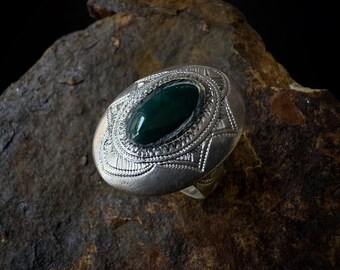 Anillo vintage de plata de ley con racimo