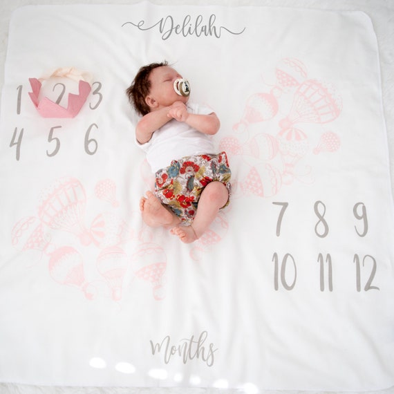 Avec Couronne Florale Prop Cadeau Naissance Personnalise Pour Fille Et Garcon Couverture Etape Bebe Photographie Couverture Mensuelle Pour Nouveau Ne Couvertures La Chambre De Bebe