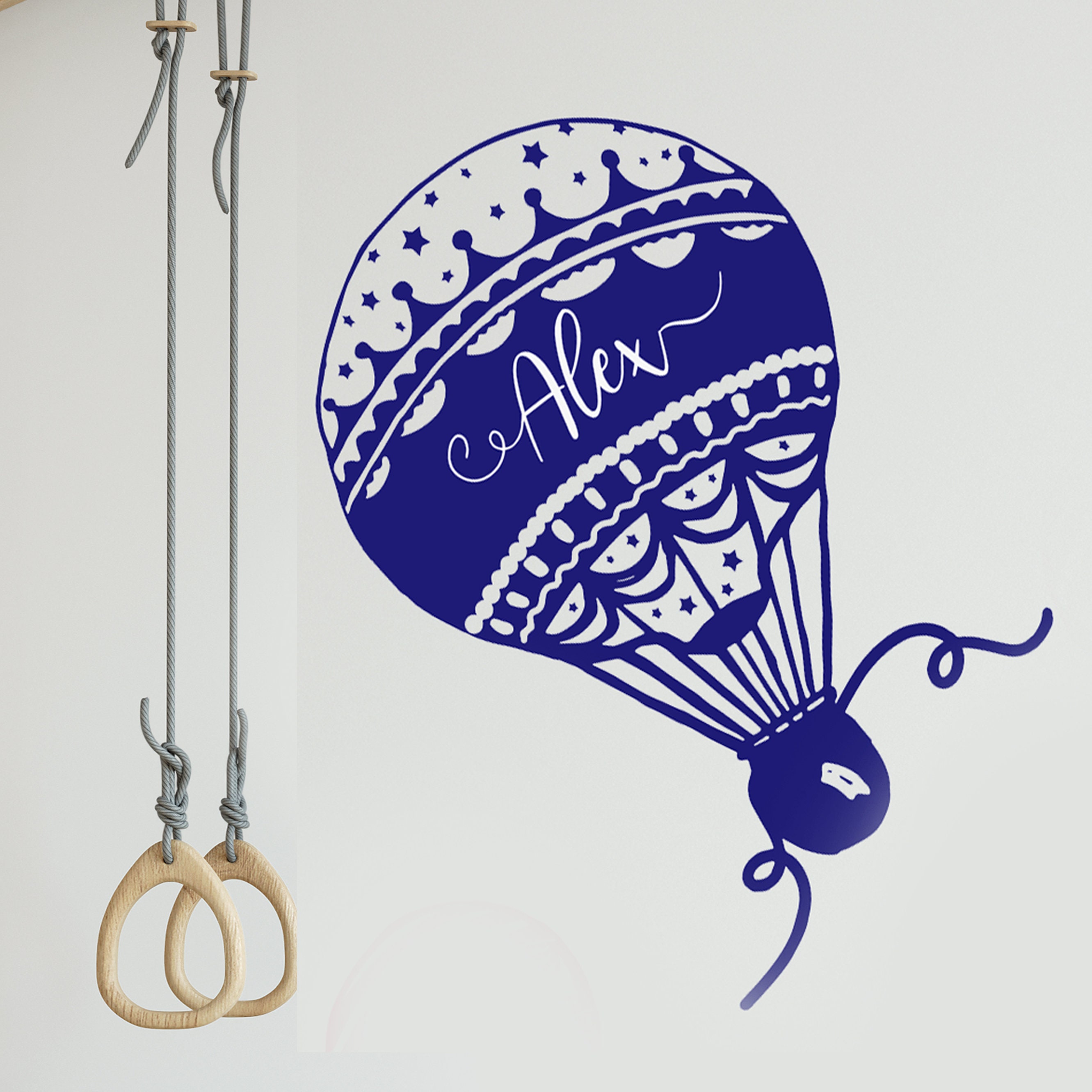 Hot Air Balloon Wall sticker personalised vinyl decal Etsy