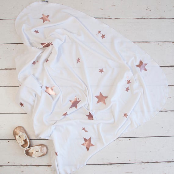 rose gold baby blanket