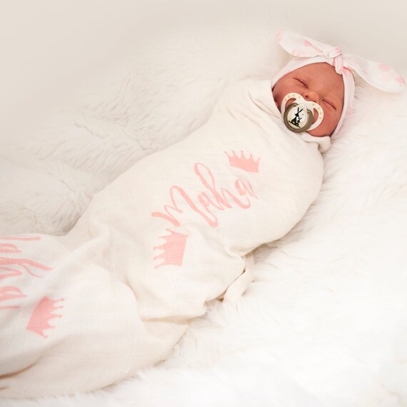 baby girl muslin swaddle blankets