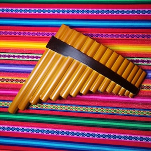 PAN FLUTE pan pipe Alto 15 tubes, bambu selecto, 4.40Hz, afinable, high pitched sounds.