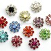 1/2 inch Rhinestone Embellishments, Wholesale Rhinestone Buttons, rhinestone embellishments, petite rhinestone buttons-choose your color