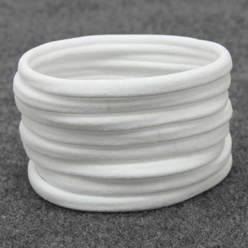 Nylon Headband for infants baby nylon headband Nylon Headband in White add your own bow