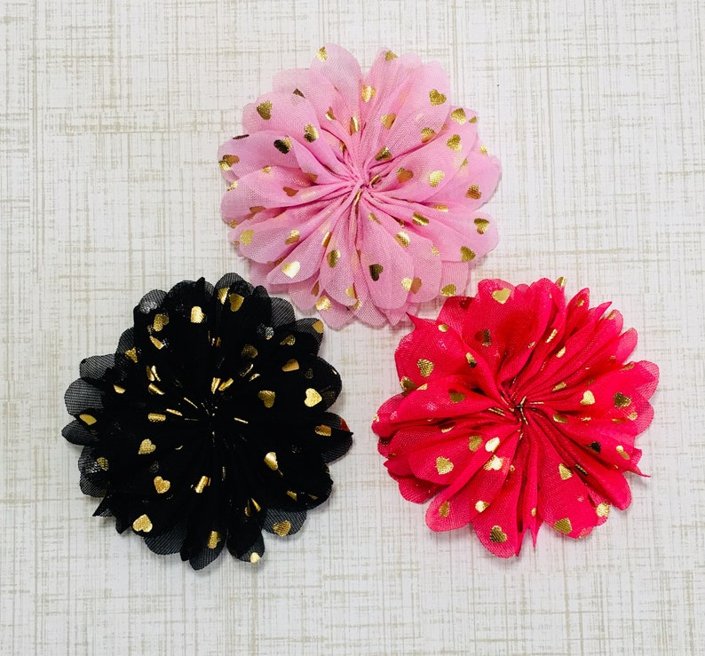 Emerald green 3.75/" lace chiffon flower DIY hair bow /& headband supplies