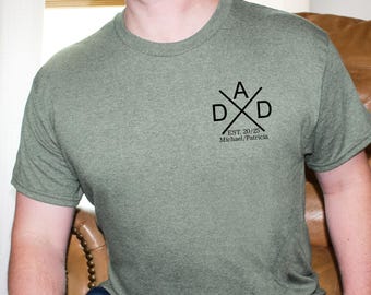 Personalized Father's Day Gift, Custom Dad T-shirt with Children Names, Daddy Tshirt, Est Date Papa Shirt, New Dad Shirt, Father's Day Gift