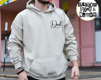 Custom Dad Hoodie, Father's Day Gift, Gift for Grandpa Hoodie, Personalized Dad Sweatshirt, New Daddy Sweater, Gift for Dad, Papa Hoodie