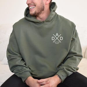 Custom Dad Hoodie, Personalized Dad Sweatshirt, New Dad Hoodie, Father's Day Gift, Christmas Sweater Dad Gift, Grandpa Papa Hoodie