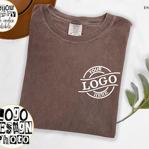 Comfort Colors Custom Logo Shirt, Personalized Logo T-Shirt, Custom Design Shirt, Custom Text Tshirt, Your Business Logo or Brand Logo Shirt