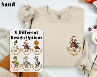 Halloween Goose Sweatshirt, Just a Spooky Goose Sweatshirt, Spooky Goose Hoodie, Funny Halloween Crewneck, Spooky Season, Goose Lover