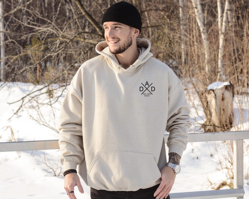 Custom Dad Hoodie, Personalized Dad Sweatshirt, New Dad Hoodie, Father's Day Gift, Grandpa Papa Hoodie image 2
