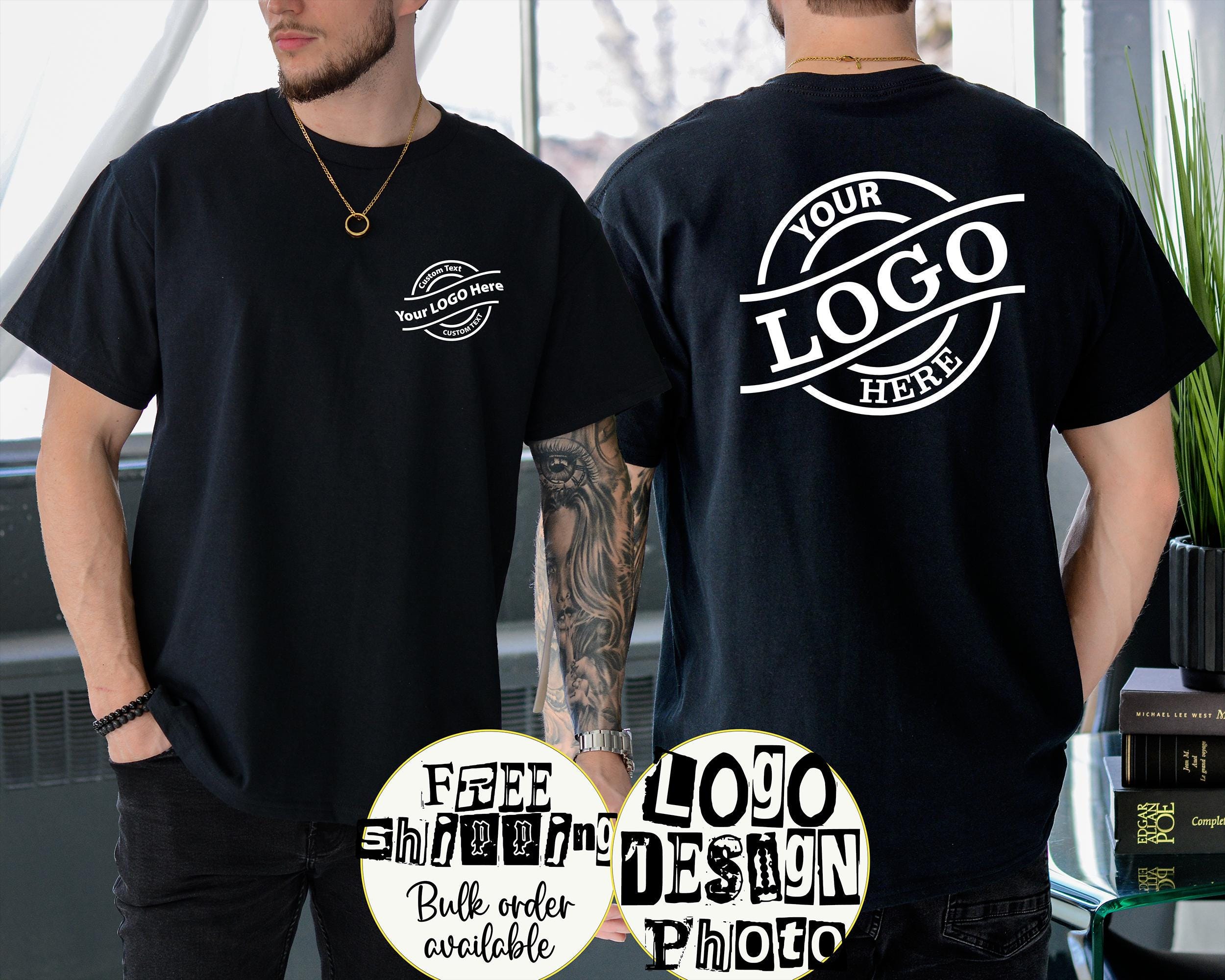 Custom Logo Shirt, Personalized Company Logo T-shirts, Photo Shirt, Custom Text Shirt, Your Business Logo or Brand Logo T Shirt, Team Logo