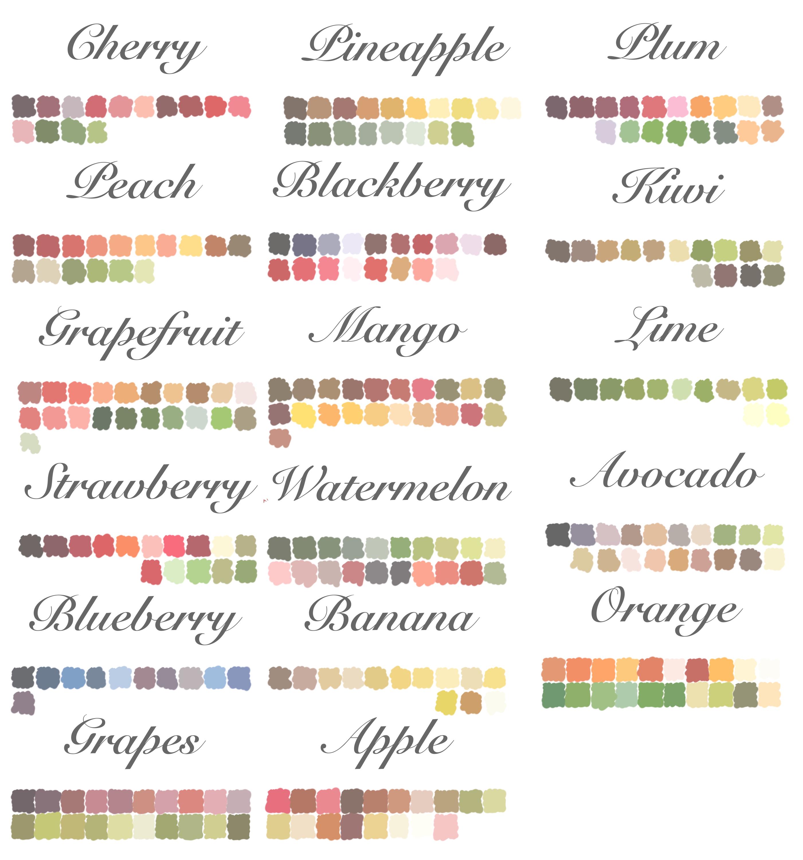 Procreate Color Palettes: Floral & Fruit-Themed Swatches for iPad Art
