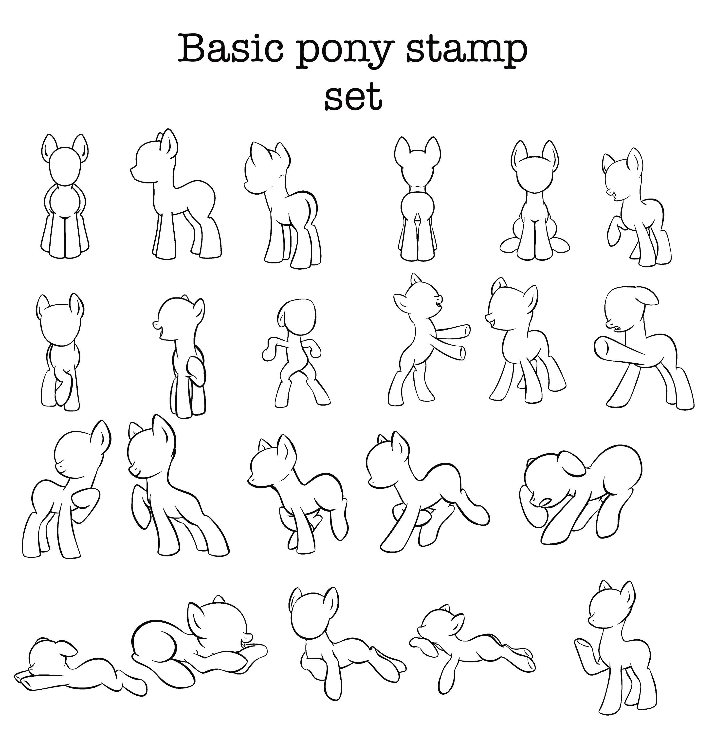 Mlp Pony Bases - Etsy, image size:2895x3000