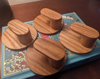 Oak Wood Wall Hook: Modern Self-Adhesive Peg Hanger