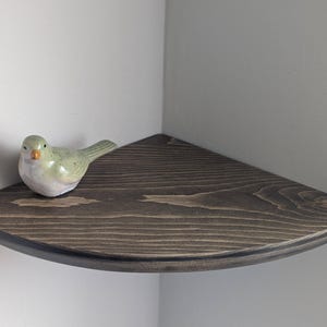 Radius Faced Corner Shelf: Wooden Floating Shelves
