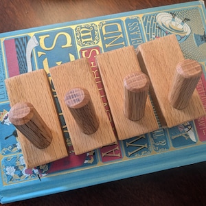 Oak Wood Wall Hook: Modern Decorative Peg Hanger