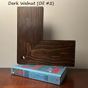 Modern Floating Wood Corner Shelf, Rustic Farmhouse Style, Cable Hole Included, 5" Wide image 6