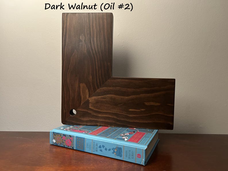 Modern Floating Wood Corner Shelf, Rustic Farmhouse Style, Cable Hole Included, 5" Wide image 6