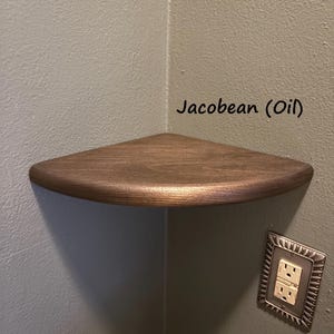 Round Wooden Corner Shelf: Red Mahogany Floating Shelves