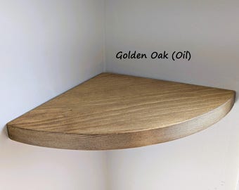 Corner Shelf with Round Wooden Floating Sheleves for Pictures Gift Home Decor Present Design Speaker Shelfs Mom Dad Solid Wood