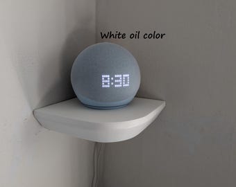 Estante flotante de esquina rústico: gestión de cables, decoración moderna de estilo rústico