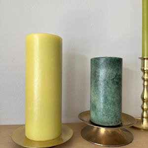 Vintage Brass Pedestal Candle Holders - Set of 2