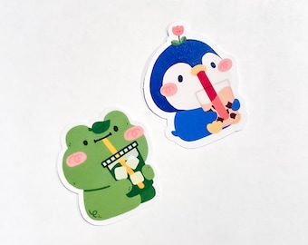 Matcha & Boba Glossy Vinyl Stickers