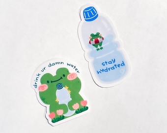 Drink Water Glossy Vinyl Stickers