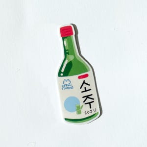 Soju || Asian Convenience Store Drinks Glossy Vinyl Die Cut Sticker
