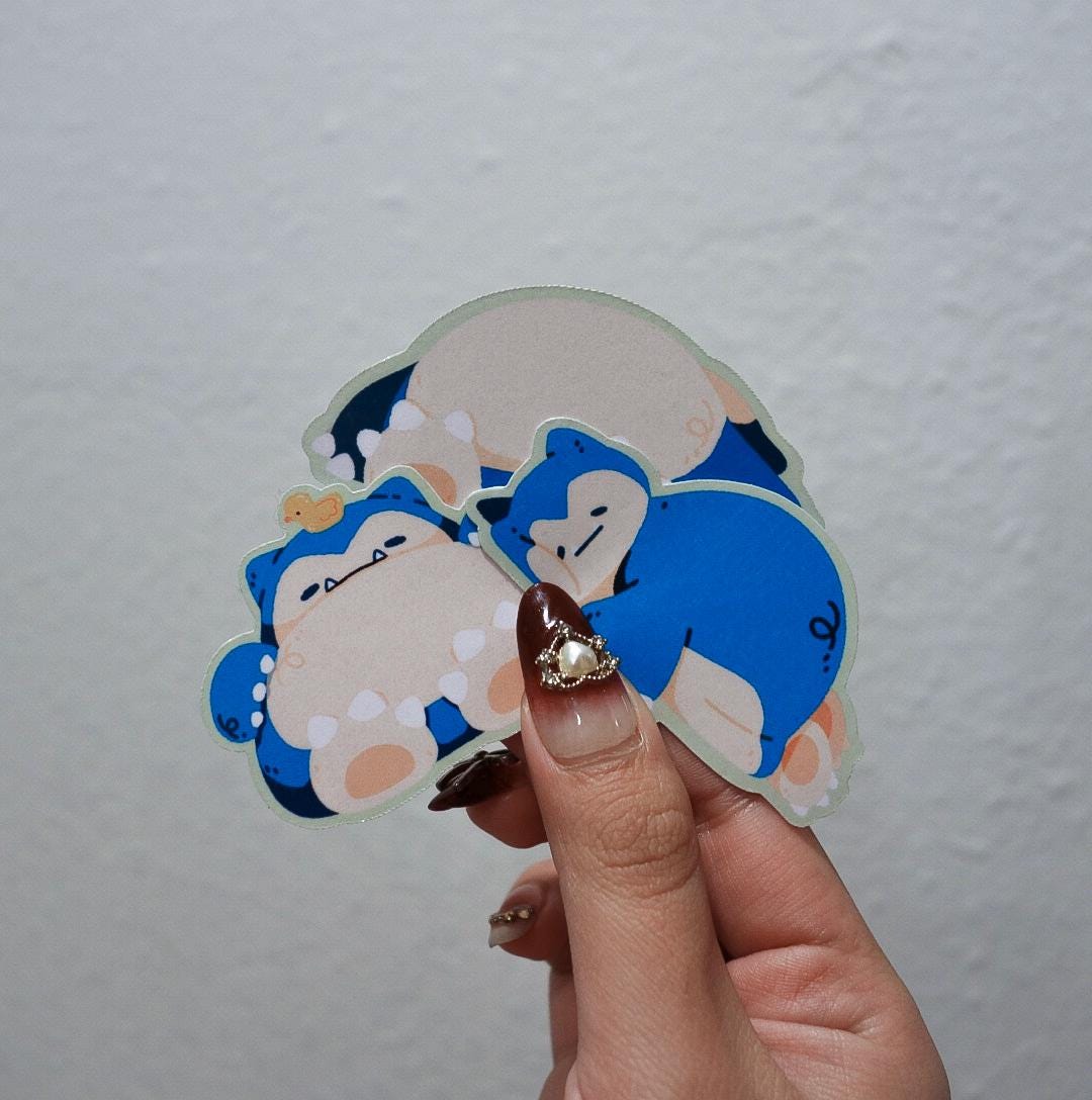 Snorlax Die Cut Sticker - Etsy