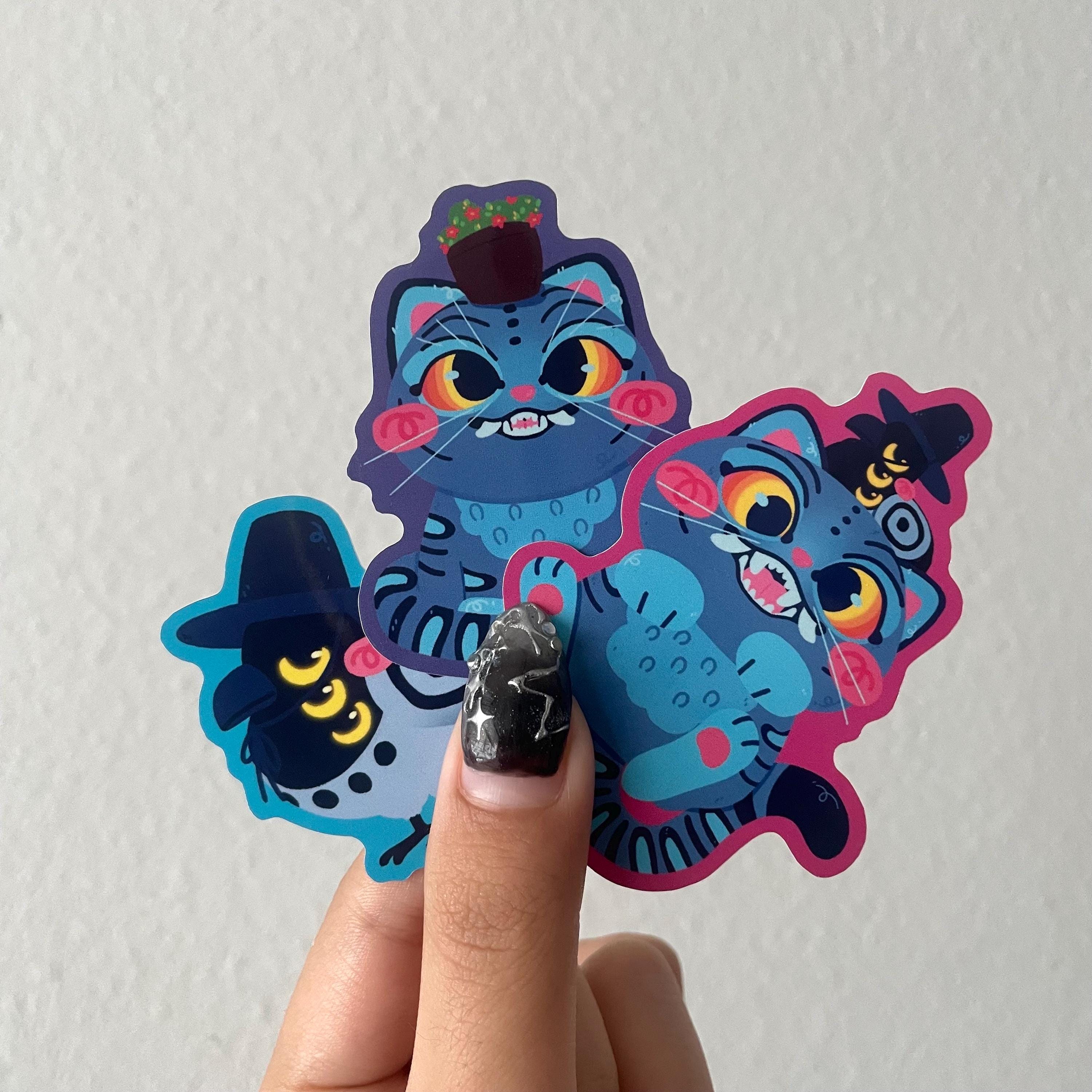 Tiger and Crow Glossy Vinyl Stickers