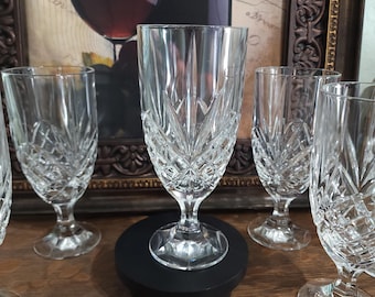 Godinger Shannon Lead Crystal Iced Beverage Goblets – Cut Crystal Stemware Set