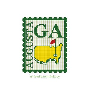 Gráfico de bordado em PDF do carimbo de golfe inspirado no Augusta GA Masters