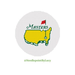 Gráfico de ponto agulha redondo inspirado em Masters Golf em PDF