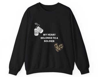 Sweat-shirt unisexe militaire, cadeau de l'armée, pull pour conjoint de militaire, pull de supporteur militaire, idée cadeau de déploiement