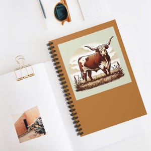 Cow Spiral Notebook - Ruled Line, Cute Cow Pattern Notepad, Farm Animal Journal, Stationery for Students and Writers, Gift for Cow Lovers