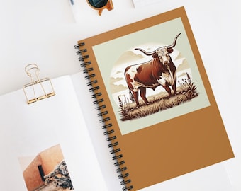 Cow Spiral Notebook - Ruled Line, Cute Cow Pattern Notepad, Farm Animal Journal, Stationery for Students and Writers, Gift for Cow Lovers
