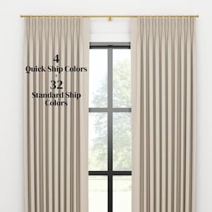 Ashford Linen Pinch Pleat and Euro Pleat Panels with Standard Lining - 36 colors to choose from.
