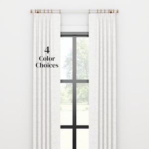 Textured Bliss Pinch Pleat and Euro Pleat Panels with Standard or Blackout Lining. Custom Drapes, Made to Order