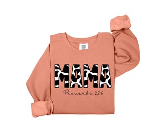 Felpa con stampa leopardata Mama