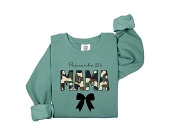 Camo Mama con fiocco / felpa
