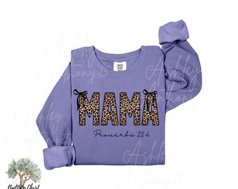 Felpa con stampa leopardata Mama