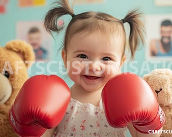 Personalized Kids Boxing Gloves, Infant Toddler Sports Gift